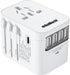 ROMECH Universal Travel Adapter, 5.6A Smart Power International Plug Adaptor AC Wall Charger for Global Travelling USA Europe EU UK AUS (Type C + ...