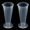 YXQ 100mL Plastic Graduated Measuring Cup Capacity Beaker Cone Shape Round Base Labs Kitchen Clear, 2Pcs...