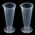 YXQ 100mL Plastic Graduated Measuring Cup Capacity Beaker Cone Shape Round Base Labs Kitchen Clear, 2Pcs...