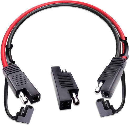 Goupchn SAE to SAE Extension Cable 10AWG 1ft Quick Disconnect Wire Harness SAE Connector with SAE to SAE Polarity Reverse Adapter for Automotive, ...