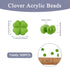 Beadthoven 100pcs St. Patrick's Day Shamrock Acrylic Beads Green Four Leaf Clover Beads Loose Spacers Pony Beads for Bracelet Necklace Earrings Je...
