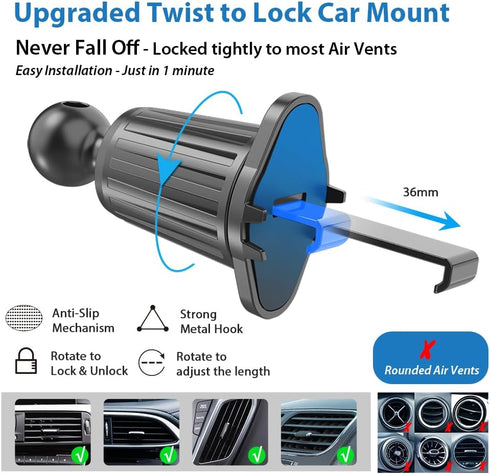 for MagSafe Car Mount Charger, Cradleless 15W Wireless Charger Magnetic Car Phone Holder for Air Vent - Never Fall Snap on Carmount Dedicated for ...