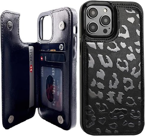 uCOLOR Flip Leather Wallet Case Card Holder for iPhone 12 Pro/12 Women and Girls with Card Holder Kickstand Marble Design Compatible with iPhone 1...