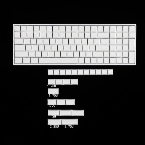 YMDK 124 Key White Blank ZDA XDA V2 Keycaps PBT Keycap for MX Keyboard 104 87 61 Melody 96 KBD75 ID80 GK64 SP84...