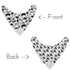 Pickle & Olive Reversible Baby Teething Bibs - Attached Heart Shaped Teether - Monochrome - Set of 2...