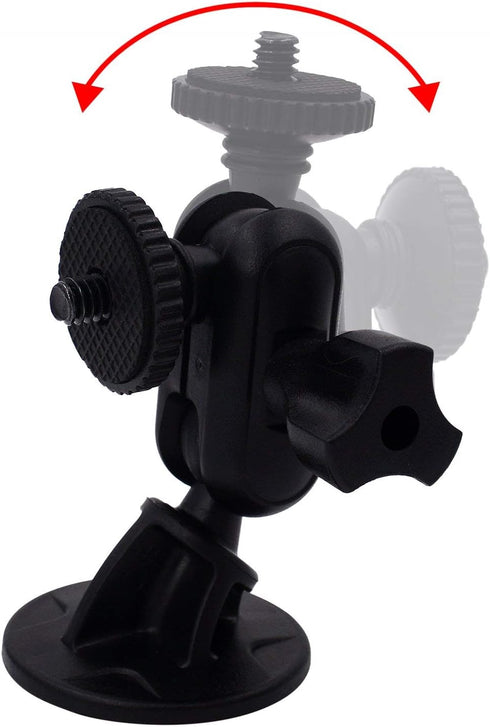 CH01C 1/4" Thread Camera Mount Holder Mini Adhesive 16mm Base - Dash Cam Permanent Tripod Windshield/DashBoard Mount Holder Fit Sony/Ricoh/HP/GoPr...