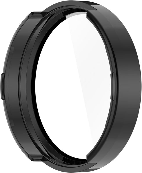 Smartwatch Full Coverage PC Protective Case Cover with Tempered Glass Screen Protector Compatible with Garmin Lily 2 Smartwatch Accessories(Black)...