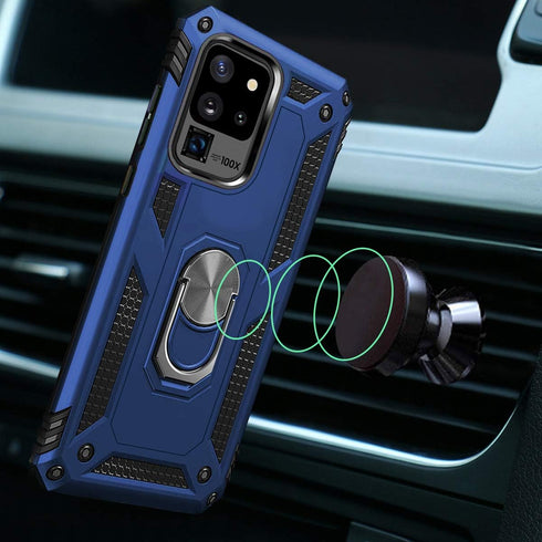 Fingic for Samsung S20 Ultra Case, Samsung Galaxy S20 Ultra Case Military Grade with Ring Car Mount Kickstand Hybrid Hard PC Soft TPU Shockproof P...