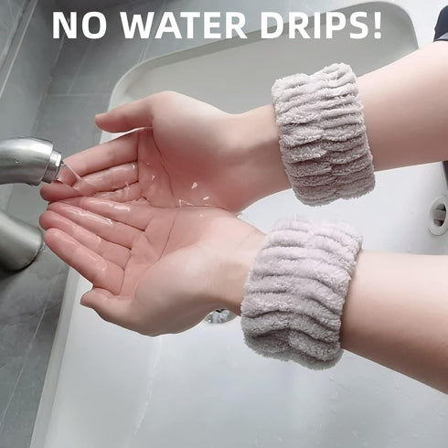 8 Pcs Face Washing Wristbands, Soft & Absorbent Microfiber Wrist Scrunchies for Washing Face, Face Wash Wrist Band for Women Girl, Spa Wrist Wash ...