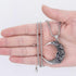 Jude Jewelers Stainless Steel Moon Crescent Shape Rose Flower Antique Vintage Cocktail Party Biker Pendant Necklace...