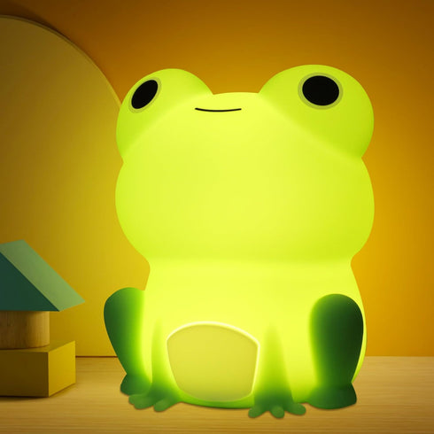 Frog Night Light, Frog Gifts for Girl, Frog Lamp Gifts Bedside Lamp for Nursery, ABS+SIL, Touch Control, Portable and Rechargeable Dimmable, Birth...