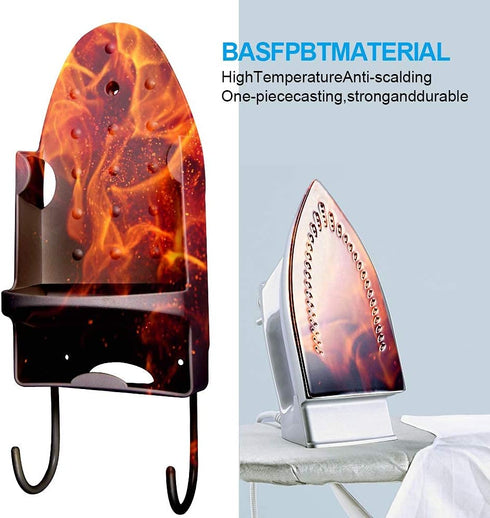Ironing Board Hanger Wall Mount Iron Hanger Ironing Board Rack Electric Iron Holder Household Bathroom Shelf - for Max 5 inch Width...