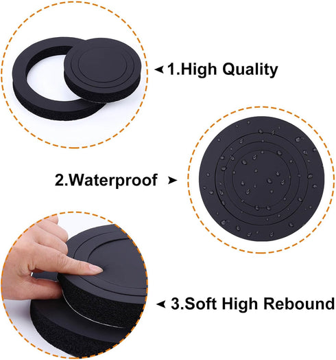 6.5" Foam Speaker Enhancer, 4PCS Self Adhesive Car Door Speaker Foam Rings, Car Door Speaker Fast Rings, 6.5" Speaker Baffle, Universal High Rebou...