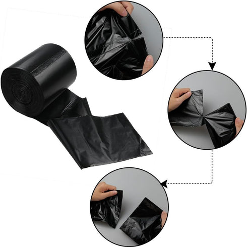 2.5 gallon Trash Can Liners, Black Trash Bags, 170 Counts...