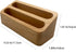 Wooden Business Card Holder 2 Grids Business Card Display Holder, Card Organizer for Office Desktop and Home (Brown)...
