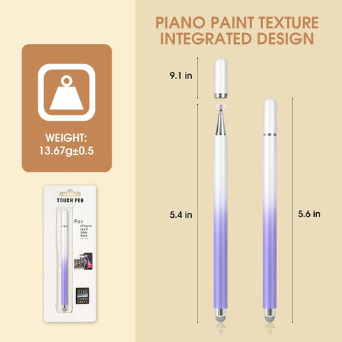 2 in 1 Stylus Pens for Touch Screens?High Sensitivity & Precision Capacitive Stylus Pencil for Ipad ?iPhone?Samsung?Android?Microsoft?Surface?(2Pa...