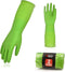 Vgo... 2-Pairs Dishwashing Gloves, Reusable Household Gloves, Kitchen Gloves, Long Sleeve, Thick Latex, Cleaning, Washing, Working, Painting, Gard...