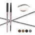 Eyebrow Pencil Double Ended, Waterproof Natural Brow Enhancing Pen, Long lasting Eye Makeup, Pack of 1, Black...