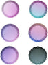 qiqee Jumbo Cupcake Liners 300PCS Gradient Cupcake Cups 6 Designs Pink Blue Gradient Cupcake Papers Baking Cups Cupcake Wrappers (Large Size)...