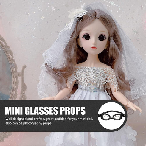 Toyvian 4Pcs Dollhouse Swim Goggle Miniature Swimming Goggles Mini Swim Glasses Water Goggles Doll Accessories Gifts for Kids Girls Boys...