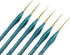 Transon Detail Thin Paint Brush Set 6pcs for Model Minature Craft and Art Painting Green...