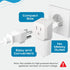 Ceptics European Travel Plug Adapter Europe Power Adaptor Charger Dual Input - Ultra Compact - Light Weight - USA to any Type C Countries such as ...