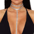 Sexy Multilayered Long Choker Necklaces Double Layer Crystal Full Rhinestone Choker Necklace Pendant Statement Necklaces Luxury Jewelry for Women ...