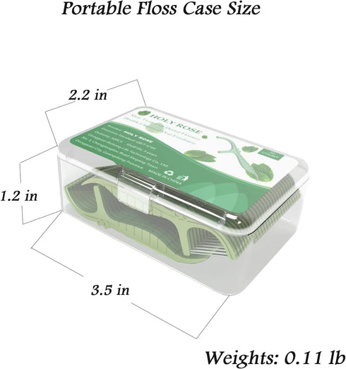 Holy Rose Dental Floss Picks Portable Case 3 Box,50 Count/Box with Twin-Line Flosser 150 Count,Mint Flavor,Dual Action Clean Oral System,is Perfec...
