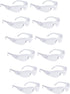 ROAR Men's Flexible Safety Glasses, Clear, 12 Pairs Per Box, ANSI Z87+ Certified, UV Protection, Comfortable, Durable, Impact Resistant...