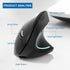 Bluetooth mouse,Type-c and USB 2.4G Wireless Vertical Mouse Rechargeable Ergonomic mouse, 800/1200 /1600 DPI, 5 Buttons for Laptop, Desktop, PC, M...