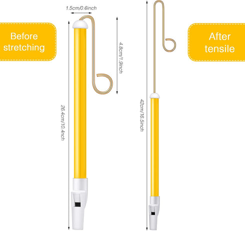 2 Pcs Slide Whistle Toy Musical Instrument Sliding Whistle Slide Whistle for Parent-Child Games Party Favors, Yellow and Red...