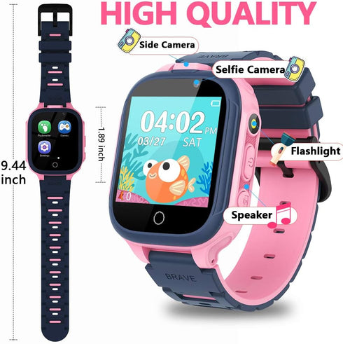 OVV Smart Game Watch for Kids, Kids Smart Watch with 14 Puzzle Games 1.44" HD Touch Screen Music Player Camera Video Recorder Alarm Clock Pedomete...