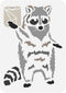 FINGERINSPIRE Funny Raccoon Stencil 8.3x11.7inch Reusable Raccoon with Roll Paper Drawing Stencil DIY Art Raccoon Decoration Template Animal Stenc...