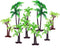 12Pieces 3.15-inch and 5.5-inch Green Palm Tree Cake Topper Decorated with Coconut Cake Topper Cake Decoration or Model, Sand Table Decoration....