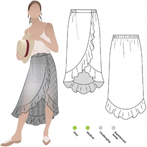 Style Arc Sewing Pattern - Ariel Wrap Skirt (Sizes 18-30)...