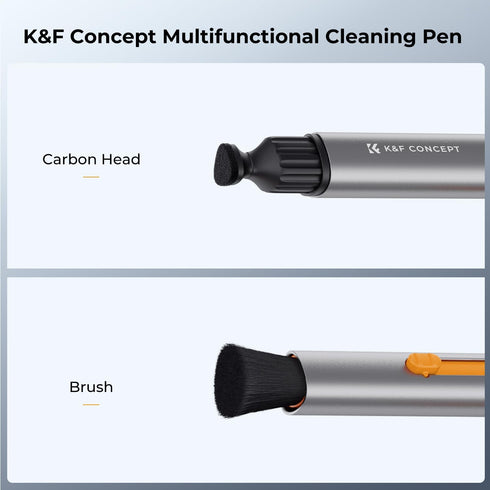 K&F Concept Multifunctional Lens Pen with Aluminum Alloy Pen Body, Carbon Head Lens Cleaning Pen for Canon, Nikon, Pentax, Sony Digital Camera Cle...