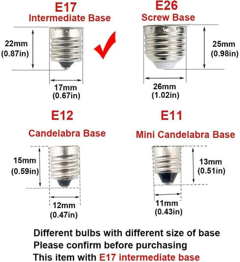 2-Pack E17 Mini Globe Bulb S11 LED Light Bulb,E17 Intermediate Base 4W Warm White 2700K,40 Watt S11 G40 Incandescent Bulb Replacement for Desk Lam...