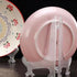 12 Pack 4 Inch Clear Plastic Easels or Stand/Plate Holders to Display Pictures or Other Items at Weddings, Plate Stands for Home Decoration, Birth...
