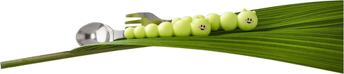 melii Caterpillar Spoon and Fork Utensil Set for Toddlers - BPA-Free Silicone and Stainless Steel Kids Utensils - Ergonomic, Easy-Grip Design for ...