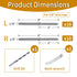 Sexyrobot 20Pcs 1/8" Swage Lag Screws T316 Stainless Steel Left&Right Cable Railing Hardware Stair Deck Railing Kit for Wood Post Horizontal Verti...