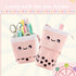 Cute Standing Pencil Case for Kids, Pop Up Pencil Box Makeup Pouch, Christmas Gift Kids Corduroy Pen Holder Organizer Cosmetics Bag, Kawaii Statio...