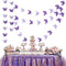 BEISHIDA 5Pcs Purple Lavender Butterfly Paper Garland Hanging Decorative Banner for Halloween Home Ceiling Decor Birthday Party Baby Shower Weddin...