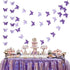 BEISHIDA 5Pcs Purple Lavender Butterfly Paper Garland Hanging Decorative Banner for Halloween Home Ceiling Decor Birthday Party Baby Shower Weddin...