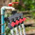 4 Way Hose Splitter,Heavy Duty Water Faucet Garden Hose Connector Valve Adapter Outdoor Faucet Drip Irrigation Systems & Lawns Product G3/4in (Fou...