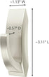 Command Modern Reflections Metal Hook, Medium, Brushed Nickel, 1-Hook, Great for dorm decor...