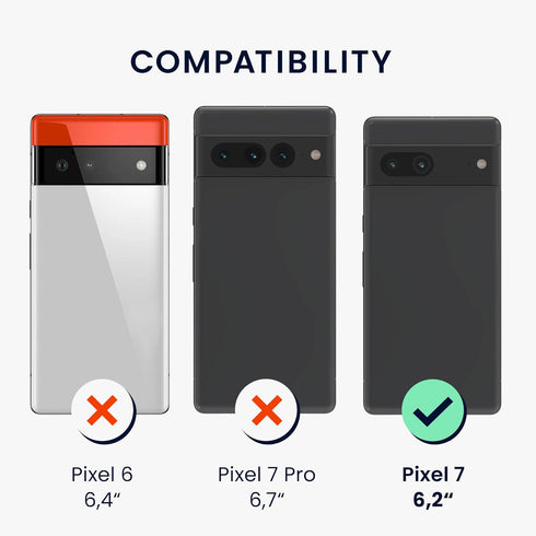kwmobile Case Compatible with Google Pixel 7 Case - TPU Silicone Phone Cover with Soft Finish - Dark Rose...