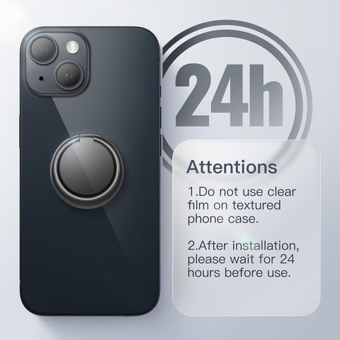 JETech Cell Phone Ring Holder, 360 Degree Rotation Metal Finger Grip Adjustable Cellphone Stand for Magnetic Car Mount, Compatible with iPhone, Ga...