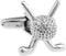 Golf Ball and Clubs Pair Cufflinks in a Presentation Gift Box & Polishing Cloth...