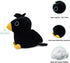 Black Crow Plushie Toy - 10 Inches Stuffed Raven Animal Plush - Plushy and Squishy Crow with Soft Fabric and Stuffing - Cute Toy Gift for Boys and...