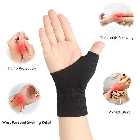 2pcs Thumb Compression Arthritis Gloves, Wrist Support Brace Elastic Glove with Gel Thumb Injury Pads for Arthritis, Joint Pain, Tendonitis, Sprai...